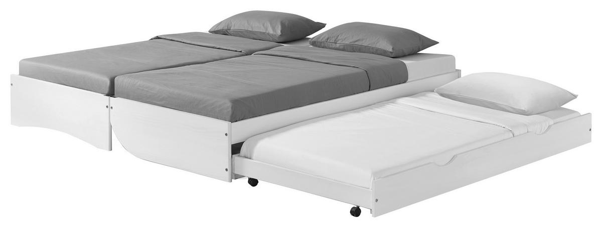 KIHÚZHATÓ ÁGY  fehér  - natúr/fehér, Basics, műanyag/faalapú anyag (90/200cm) - MID.YOU