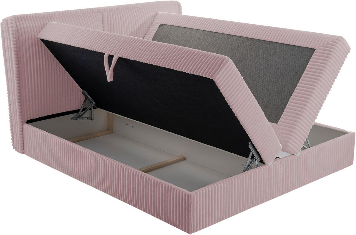 BOXBETT 140/200 cm  in Pink  - Pink/Schwarz, MODERN, Holz/Kunststoff (140/200cm) - MID.YOU