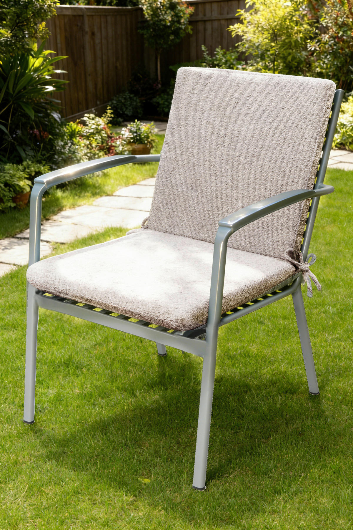 GARTENSITZKISSEN Beige Uni  - Beige, Konventionell, Textil (48/95cm) - Dieter Knoll