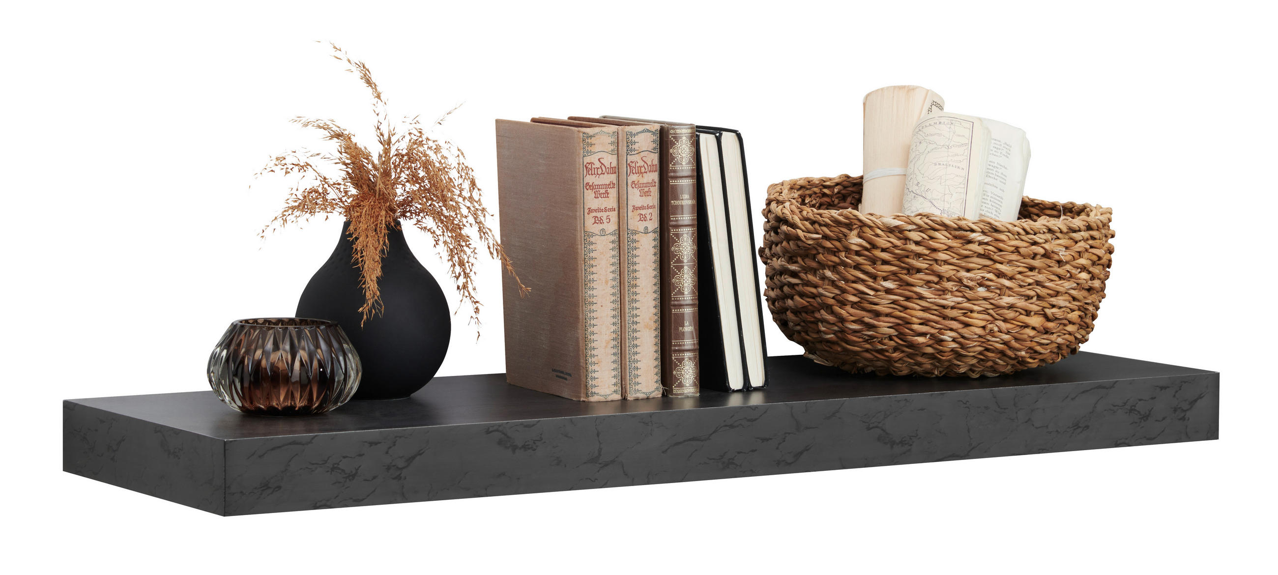 Xora NÁSTĚNNÁ POLICE, šedá, 80/5/25 cm