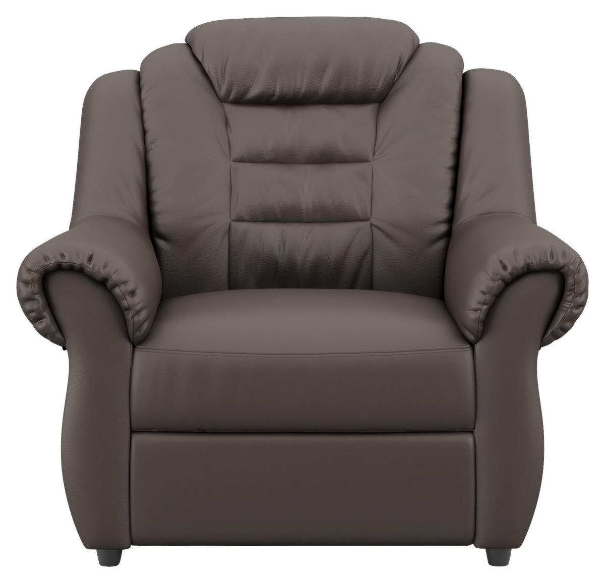 SESSEL in Lederlook Braun  - Schwarz/Braun, Konventionell, Kunststoff/Textil (104/102/101cm) - Livetastic