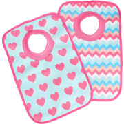 Lätzchen 2er Pack - Türkis/Pink, Basics, Textil (23,5/37cm) - My Baby Lou