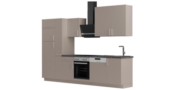 KÜCHENLEERBLOCK 310 cm in Kaschmir - Kaschmir/Edelstahlfarben, Design, Holzwerkstoff/Metall (310cm) - Xora