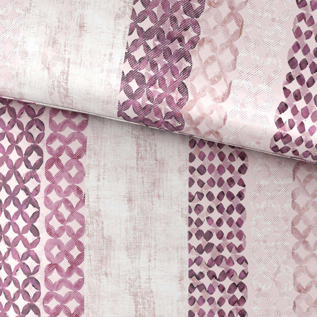 BETTWÄSCHE Satin 135/200 cm  - Beere/Rosa, Trend, Textil (135/200cm) - Bio:Vio