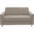 2-SITZER-SOFA in Flachgewebe Creme  - Chromfarben/Creme, Design, Textil/Metall (158/83/85cm) - Xora