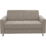 2-SITZER-SOFA in Flachgewebe Creme  - Chromfarben/Creme, Design, Textil/Metall (158/83/85cm) - Xora