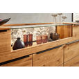 SIDEBOARD Eichefarben  180/90,5/47,1 cm  - Eichefarben/Schwarz, Natur, Glas/Holz (180/90,5/47,1cm) - Valnatura