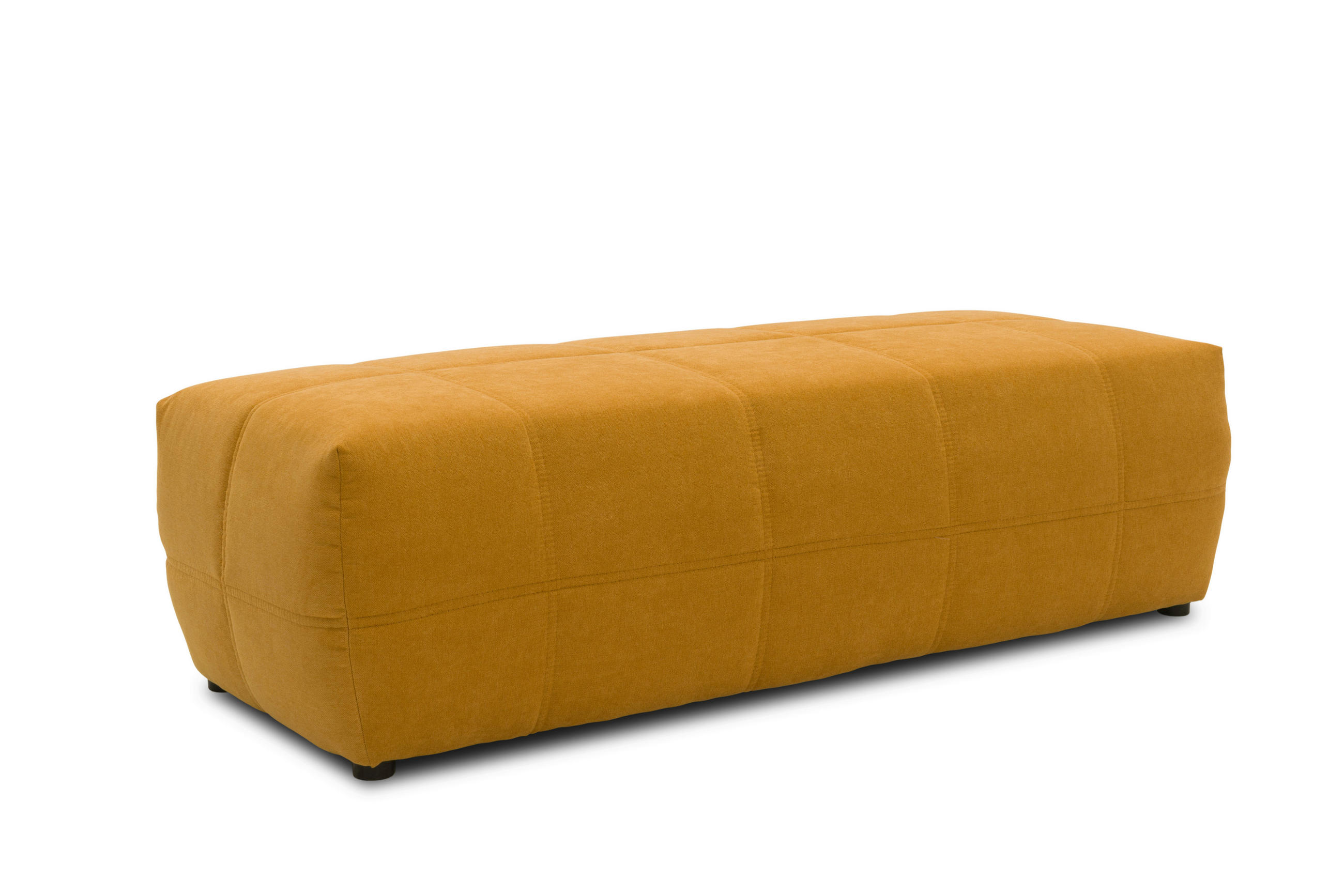 HOCKER Mikrofaser Orange  - Schwarz/Orange, Design, Kunststoff/Textil (150/60/40cm) - MID.YOU