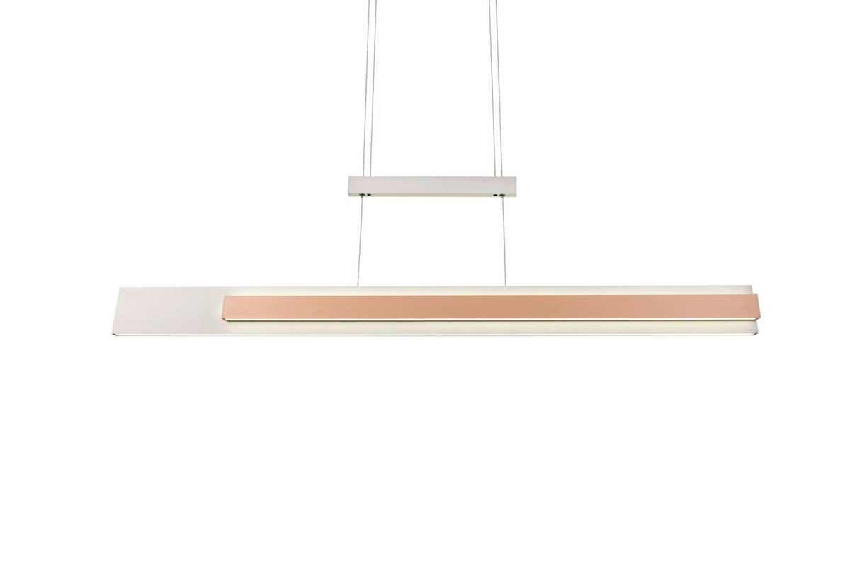 LED-PENDELLEUCHTE Rivera 190,5/174/6 cm   - Aprikose/Grau, Design, Metall (190,5/174/6cm) - Musterring
