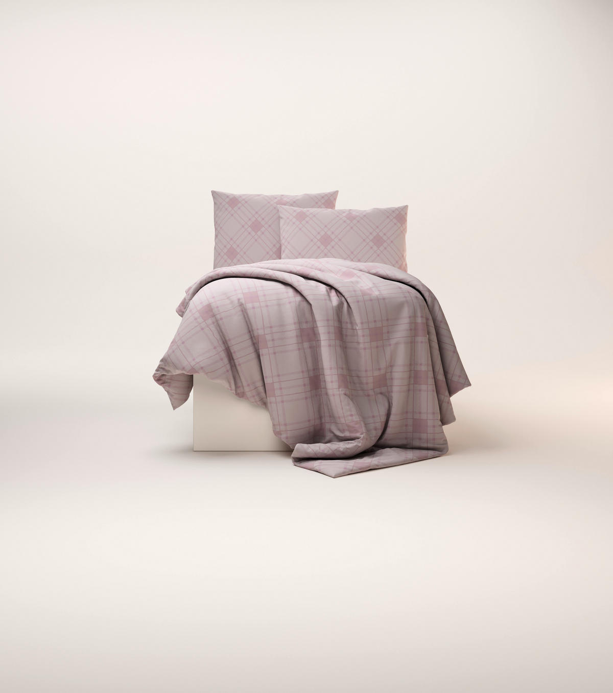 BETTWÄSCHESET 2-teilig Satin 160/210 cm  - Rosa, Design, Textil (160/210cm) - Ambia Home
