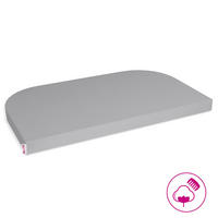 KINDERSPANNBETTTUCH  89/50/6 cm  - Grau, Basics, Textil (89/50/6cm) - Babybay