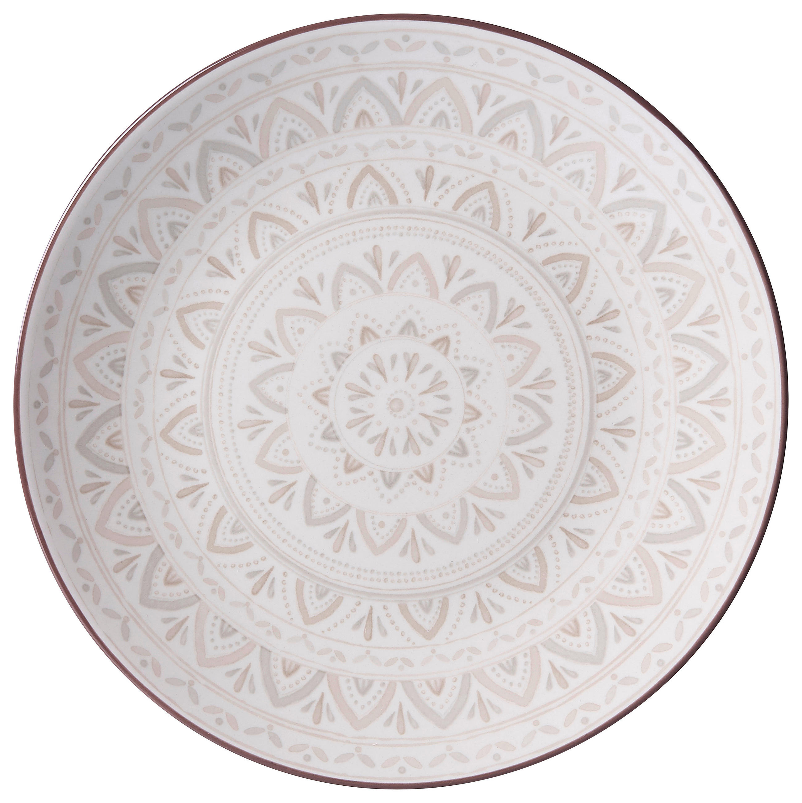 SPEISETELLER Braun, Creme, Grau 26,5 cm Valencia - Creme/Braun, KONVENTIONELL, Keramik (26,5cm) - Ritzenhoff Breker
