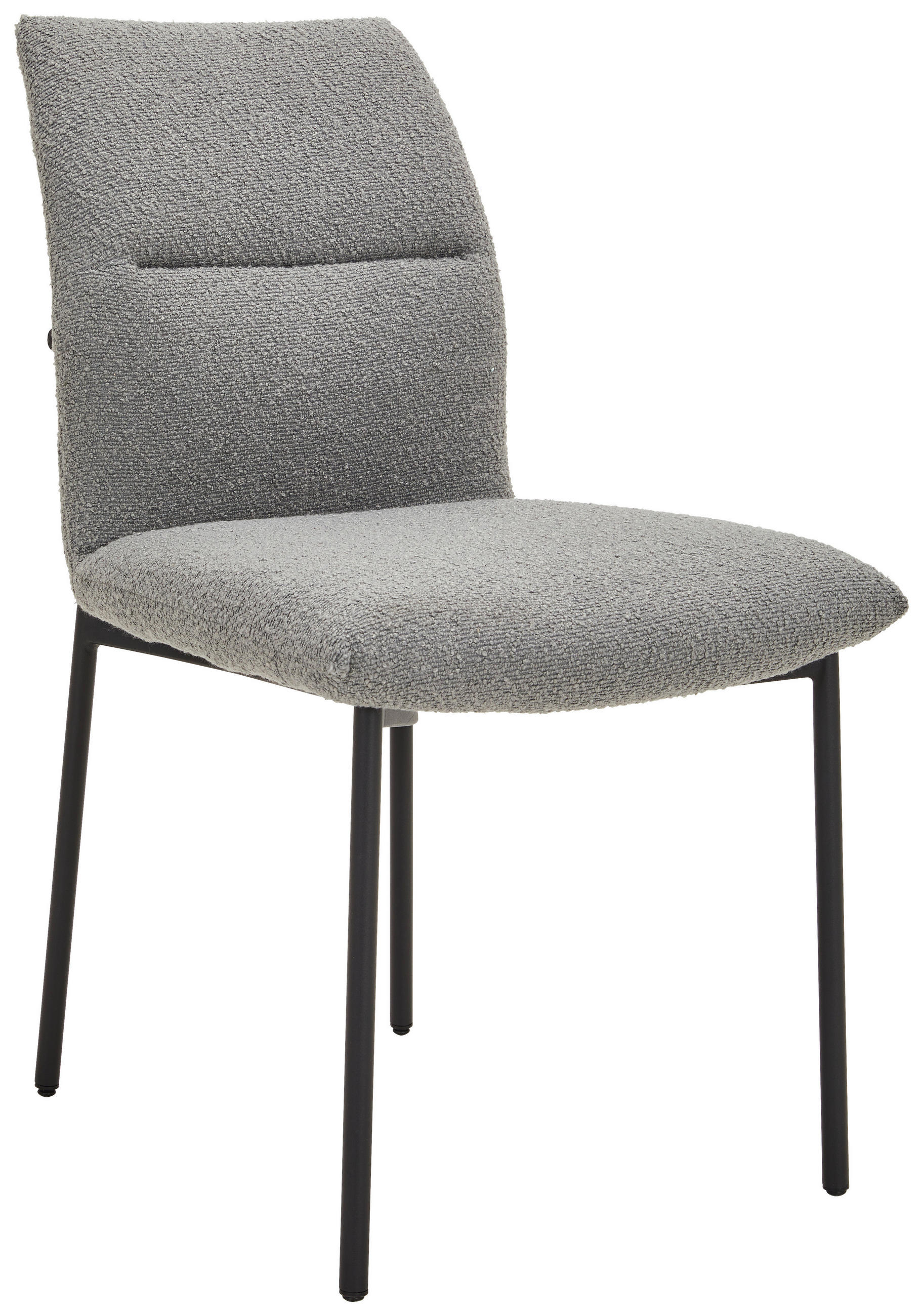 STUHL  in Eisen Bouclé Metall, Textil  - Schwarz/Grau, MODERN, Textil/Metall (50/85/62cm) - Hom`in