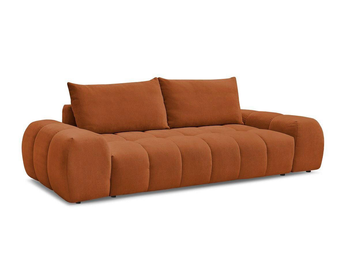3-SITZER-SOFA EVEREST Struktur Orange  - Schwarz/Orange, MODERN, Kunststoff/Textil (278/90/115cm)