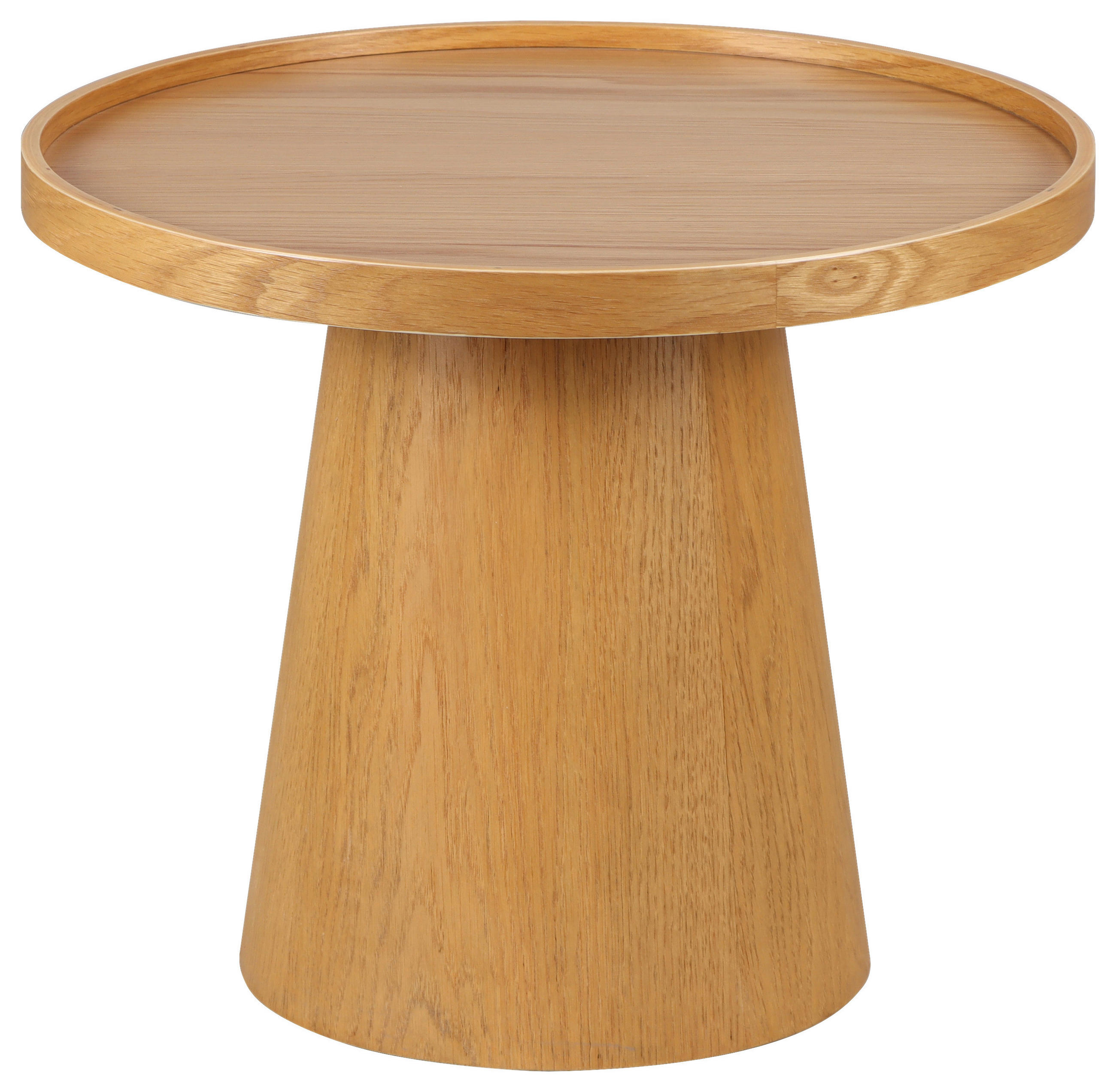 BEISTELLTISCH 50/50/41 cm Eiche furniert Eichefarben rund  - Eichefarben, Basics, Holz/Holzwerkstoff (50/50/41cm) - Xora