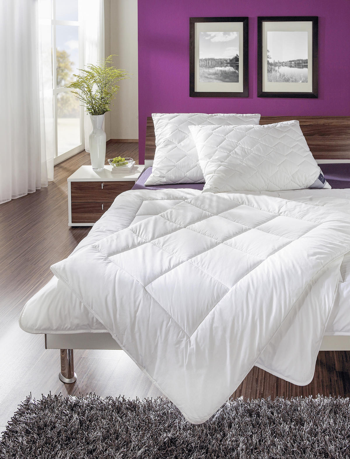 POLŠTÁŘ POD HLAVU, 70/90 cm - bílá, Basics, textil (70/90cm) - Billerbeck