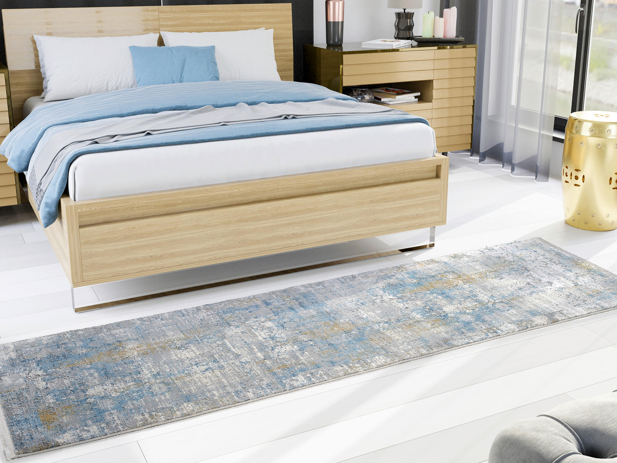 WEBTEPPICH 80/250 cm Grau  - Grau, Design, Textil (80/250cm) - Musterring