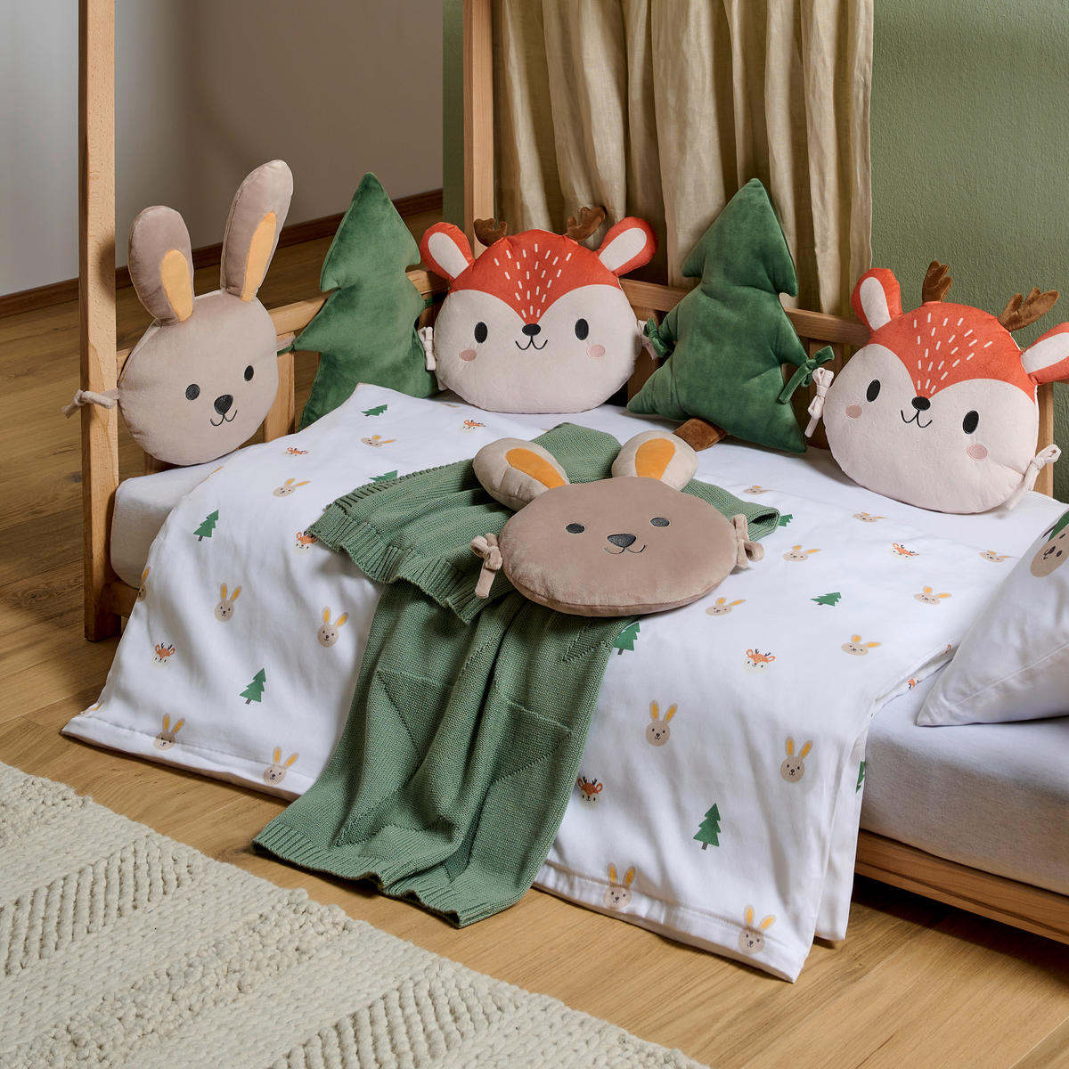 BABYBETTWÄSCHESET 100/135 cm  - Weiss/Beige, Basics, Textil (100/135cm) - Patinio