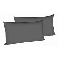 KOPFKISSENBEZUG 40/80 cm  - Anthrazit, Basics, Textil (40/80cm) - Fleuresse
