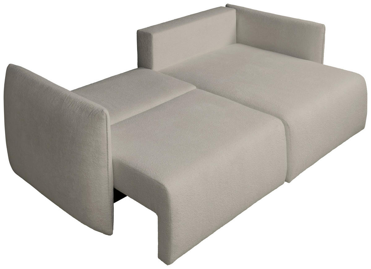 ECKSOFA Beige Jersey  - Beige/Schwarz, KONVENTIONELL, Kunststoff/Textil (238/148cm) - Carryhome