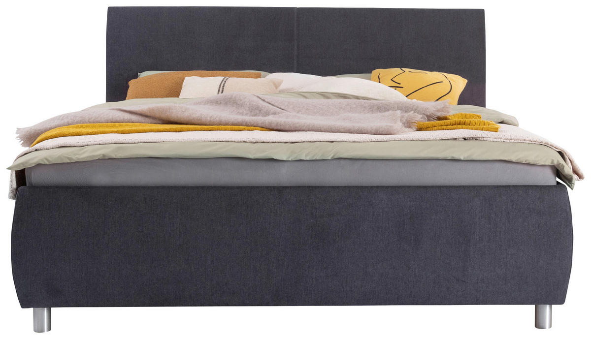 OBLAZINJENA POSTELJA   x  ,  - barve aluminija, Basics, les (180/200cm) - Esposa
