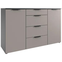 KOMMODE  in 135/92/41 cm  - Graphitfarben/Schwarz, Design, Holzwerkstoff/Kunststoff (135/92/41cm) - Boxxx