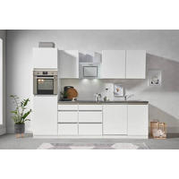 KÜCHENBLOCK 280 cm   in Weiss  - Weiss/Grau, Modern, Holzwerkstoff (280cm) - Respekta
