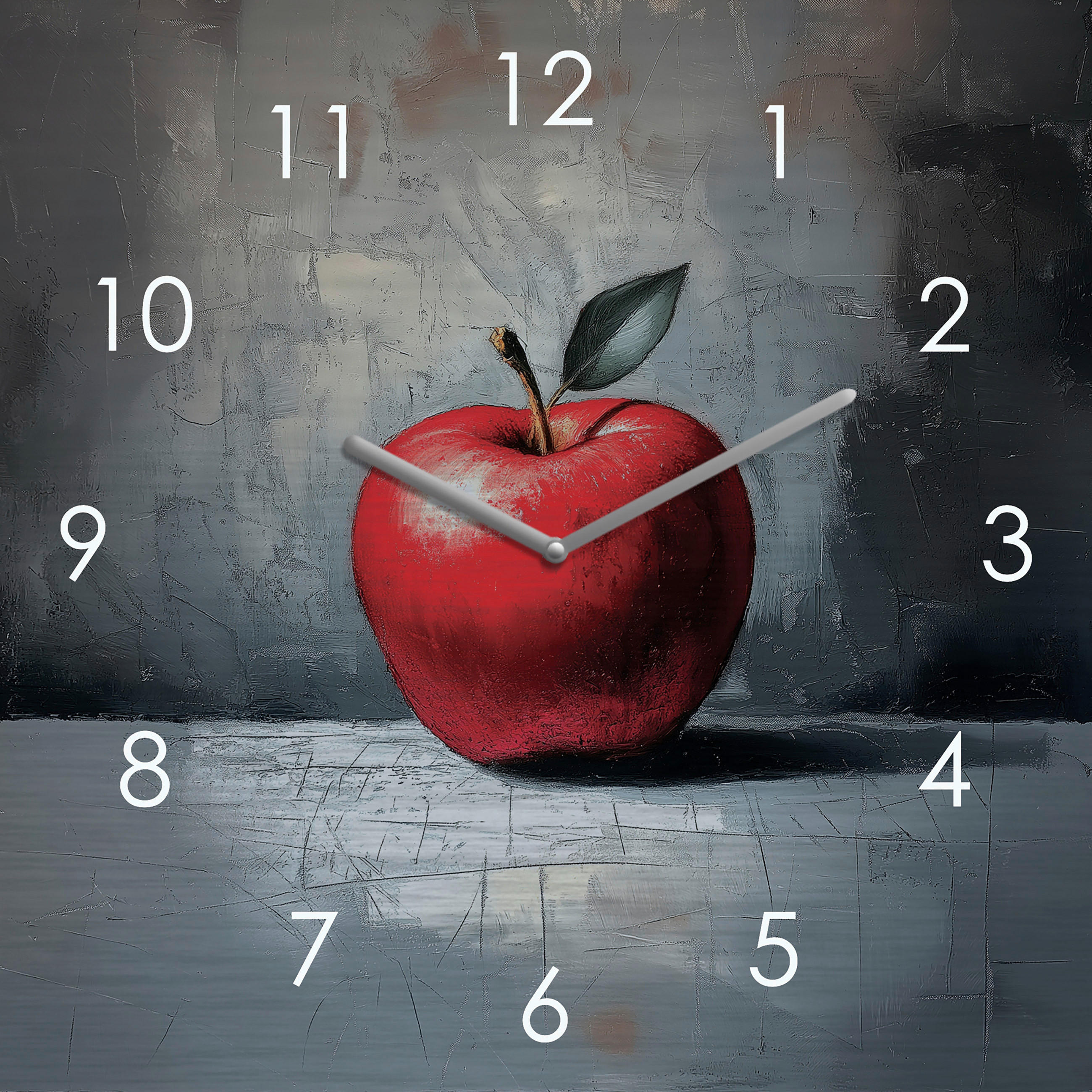 Euroart Wanduhr Time For An Apple I Mehrfarbig 20x20x3.1 cm