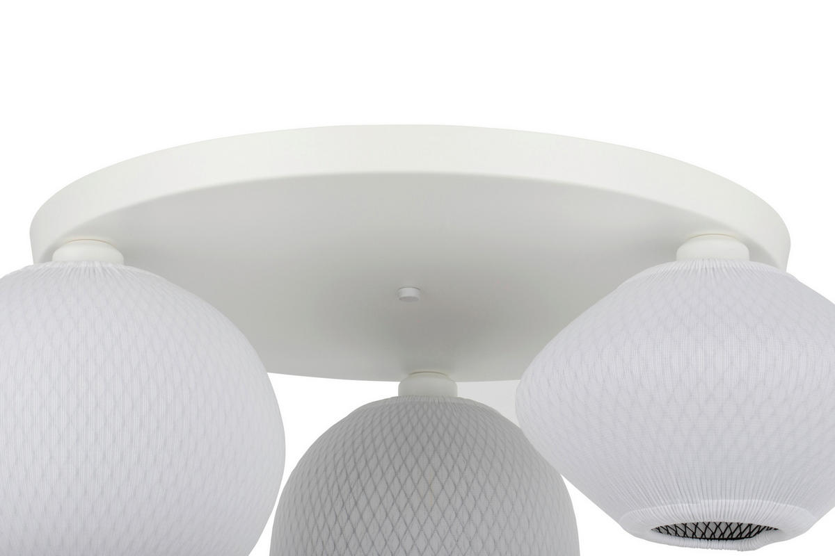 DECKENLEUCHTE    68/68/42 cm  - Beige, Design, Textil/Metall (68/68/42cm) - Collet's Monde