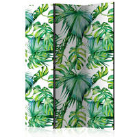 PARAVENT mit 3  Flügel - Weiß/Hellgrün, Basics, Holz/Textil (135/172/3cm) - artgeist