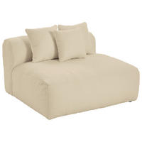 SOFAELEMENT BLOOM Flachgewebe, Teddystoff Beige  - Beige, Trend, Textil (120/70/122cm) - Livetastic