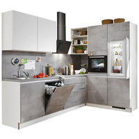 ECKKÜCHE 275/185 cm  in Hellgrau  - Hellgrau, Design, Holzwerkstoff (275/185cm) - Express