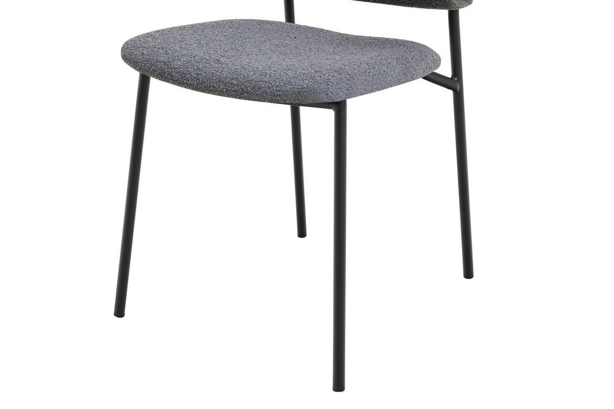 SADA STOLIČIEK S PODRÚČKAMI 2 kus - čierna/tmavosivá, Modern, kov/textil (54/83/59cm) - Livetastic