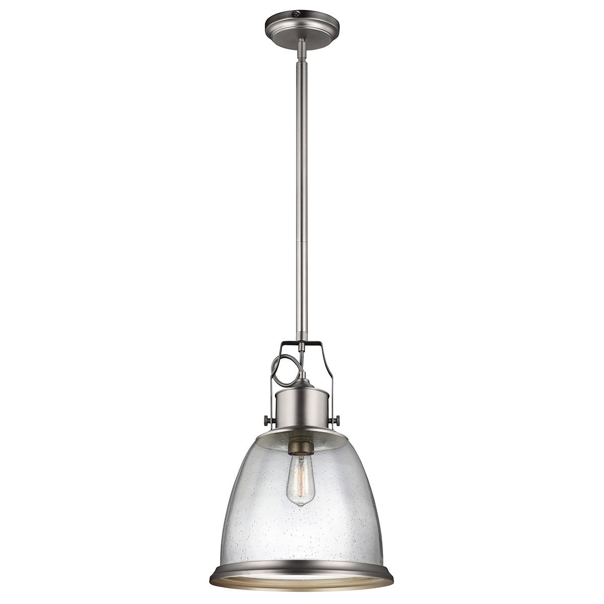 HÄNGELEUCHTE 35.5/76.6 cm    - Nickelfarben, Basics, Metall (35.5/76.6cm) - Elstead Lighting
