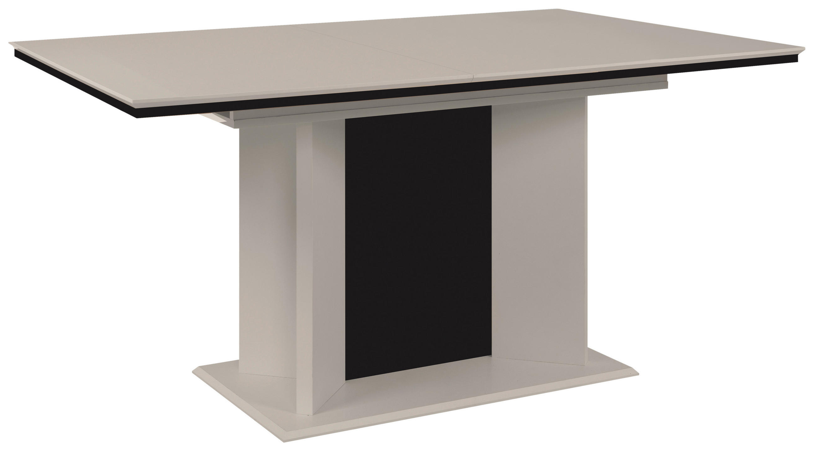 P & B Esstisch Schwarz, Sand 90x76x160-200 cm