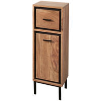 UNTERSCHRANK 30/90/32 cm   - Schwarz/Akaziefarben, KONVENTIONELL, Holz/Metall (30/90/32cm) - Landscape