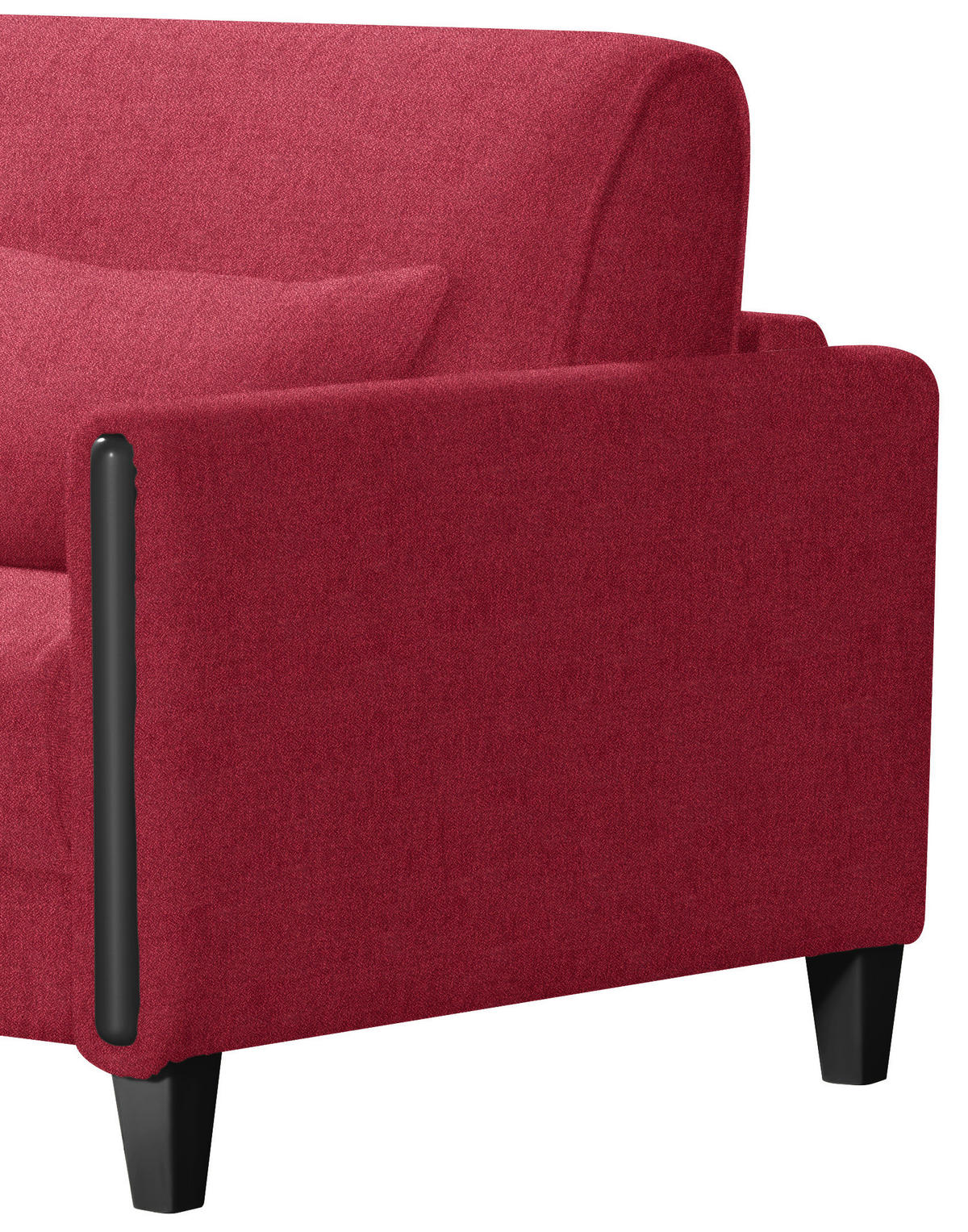 SCHLAFSOFA in Holz, Textil Rot, Schwarz  - Rot/Schwarz, Design, Holz/Textil (174/88/104cm) - Niels Andersson