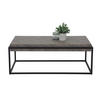 COUCHTISCH in Metall, Holzwerkstoff 114/64/42 cm  - Hellgrau/Schwarz, Design, Holzwerkstoff/Metall (114/64/42cm) - Livetastic