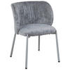 STUHL Chenille Grau  - Grau, Design, Textil/Metall (56,5/77/57cm) - Stylife