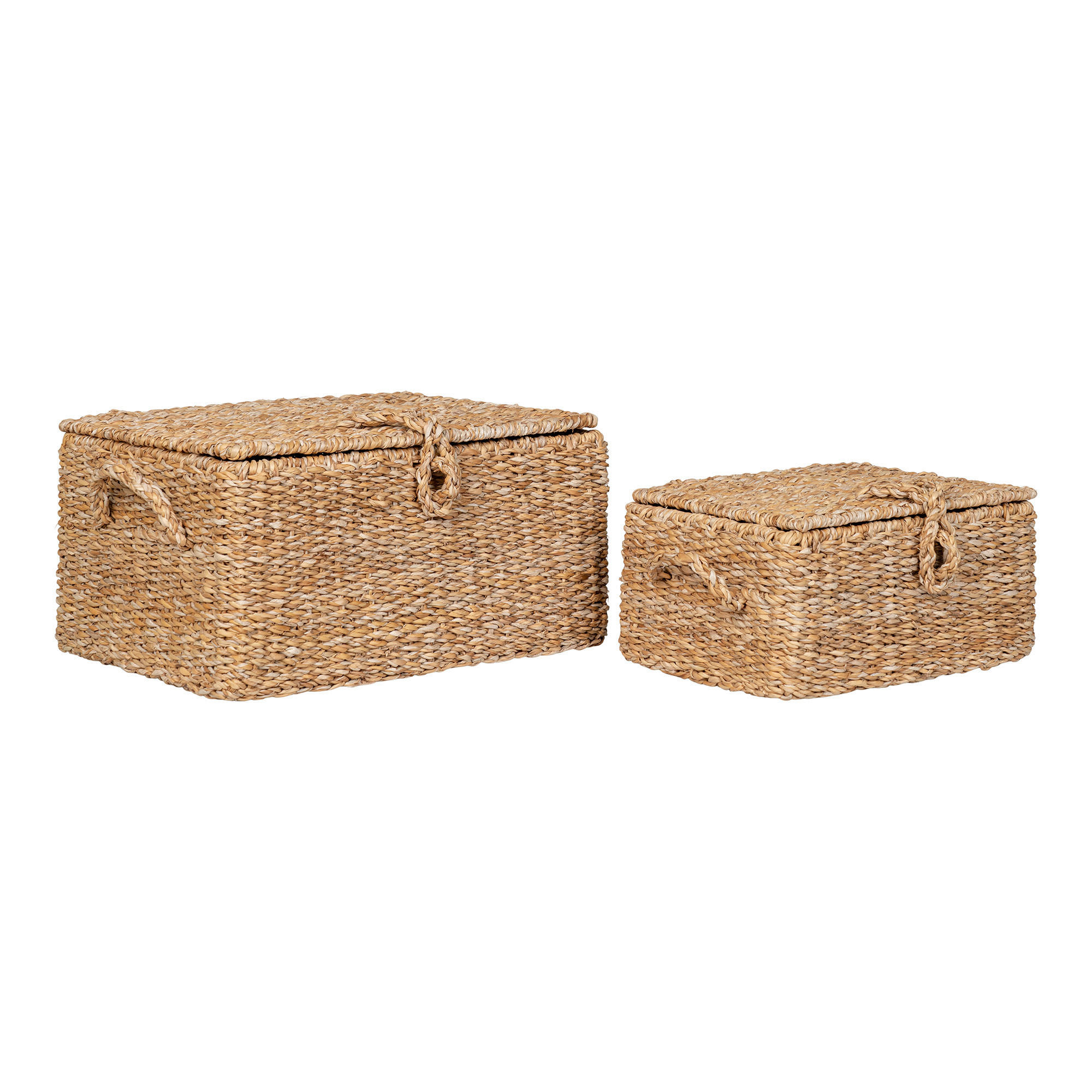 KORBSET  - Hellbraun, Design, Holz/Metall (30/15/22cm)