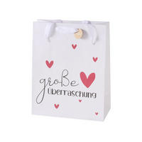 GESCHENKTASCHE  - Rot/Schwarz, Basics, Papier/Textil (26,5/13/33,5cm)