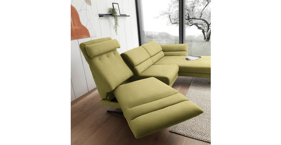 ECKSOFA  in Flachgewebe Hellgrün  279-327/176-217 cm  - Schwarz/Hellgrün, Design, Textil/Metall (279-327/176-217cm) - Dieter Knoll