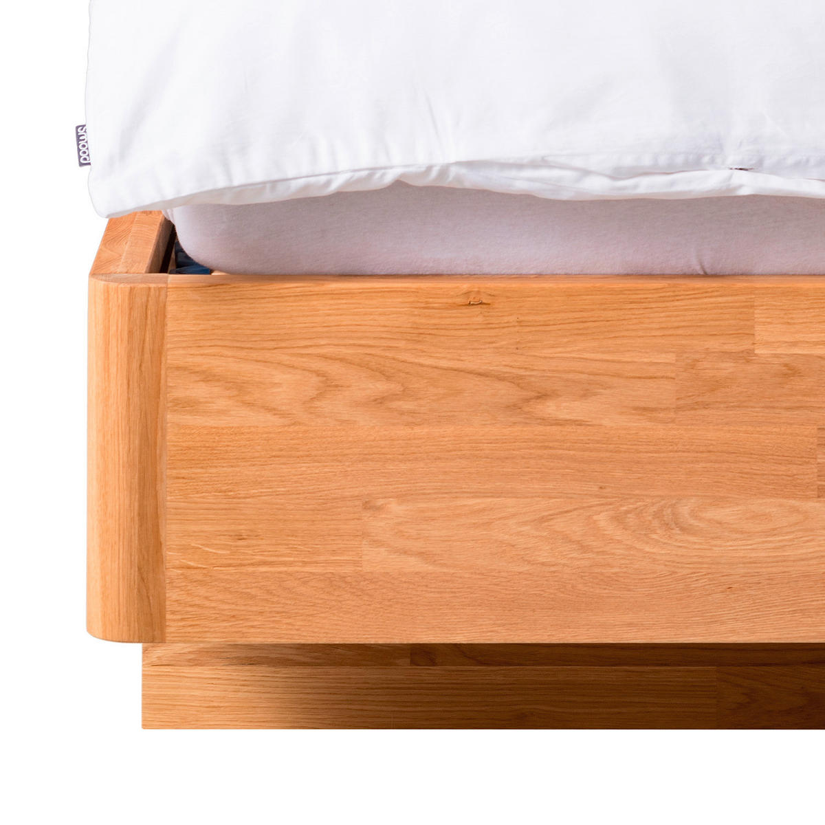 BETT 180/200 cm  in Wildeiche  - Wildeiche/Hellgrau, Natur, Holz/Holzwerkstoff (180/200cm) - home24