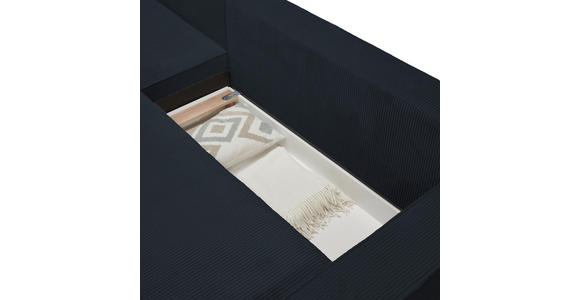 ECKSOFA in Cord, Webstoff Schwarz - Schwarz, MODERN, Holz/Textil (157/265cm) - Carryhome