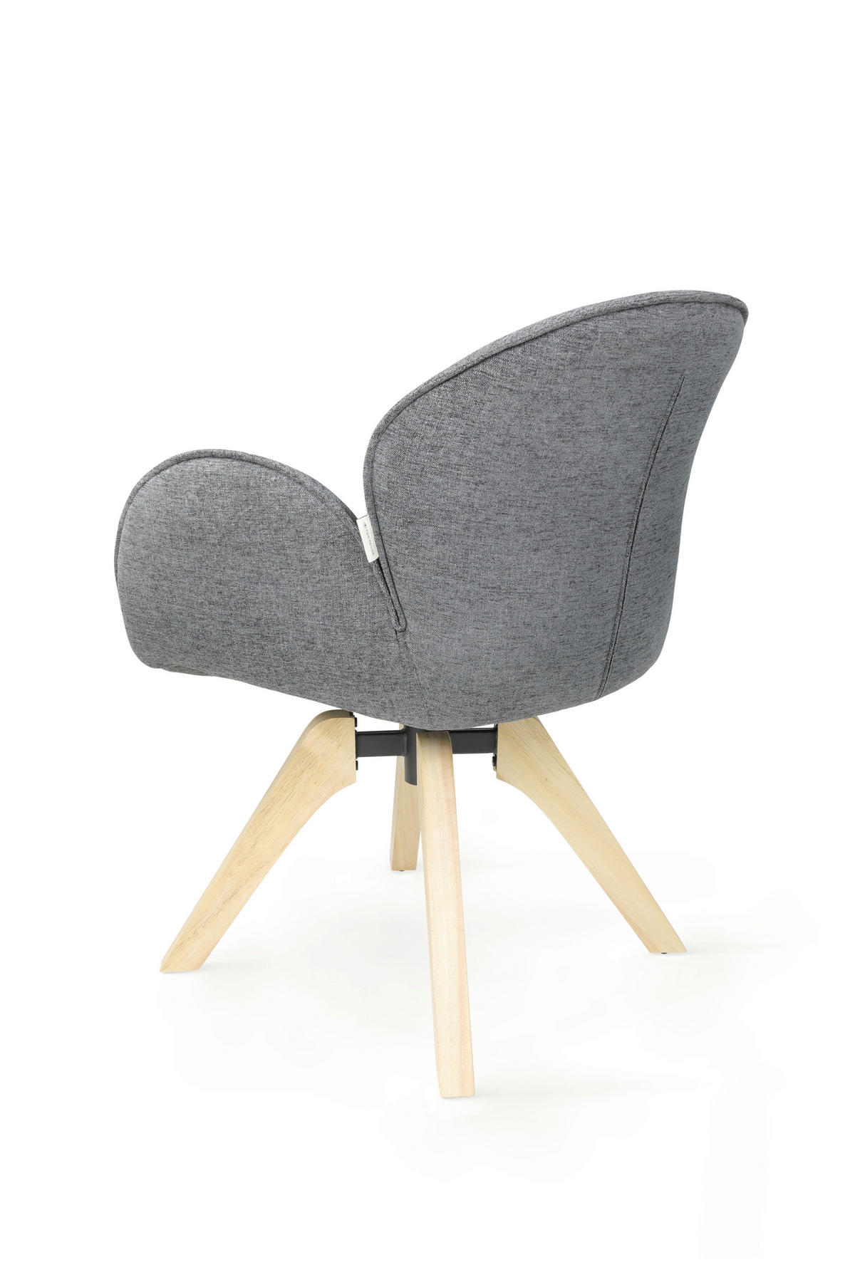 ARMLEHNSTUHL in Holz, Textil Dunkelgrau, Hellbraun  - Hellbraun/Dunkelgrau, Basics, Holz/Textil (61/82/63,5cm) - Tom Tailor