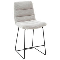 TRESENSTUHL Textil Hellgrau  - Hellgrau/Schwarz, Design, Textil/Metall (52/106/66cm) - Dieter Knoll