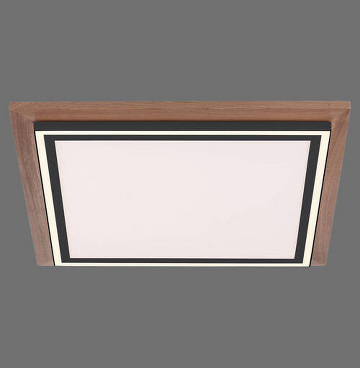STROPNÍ LED SVÍTIDLO, 53,4/53,4/6,2 cm - Lifestyle, kov/dřevo (53,4/53,4/6,2cm)