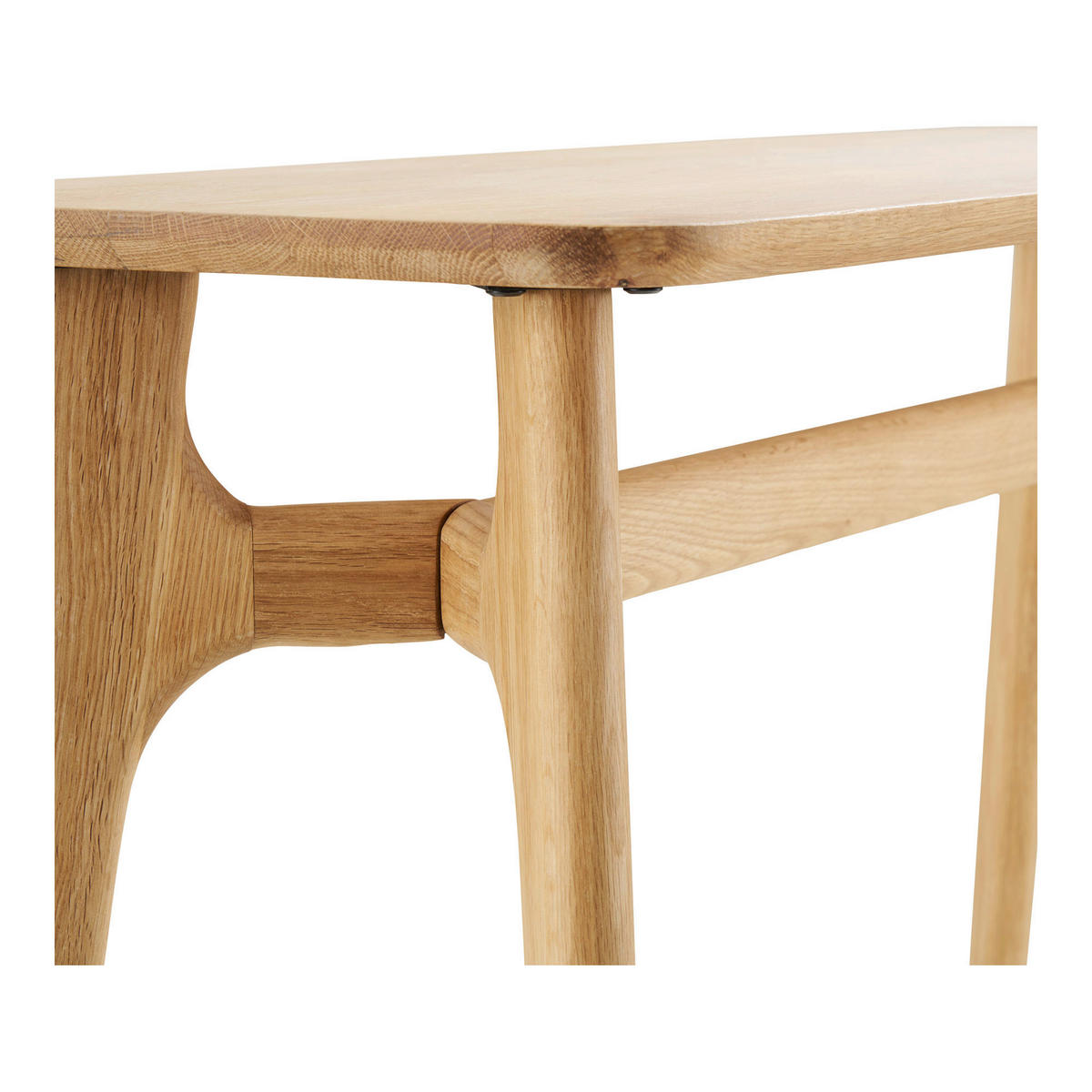 KONSOLENTISCH Eiche massiv Perlmutt  - Perlmutt, Trend, Holz (100/81/35cm) - Boxxx