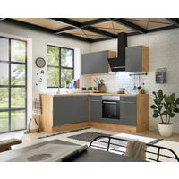 ECKKÜCHE 220/170 cm  in Grau, Eiche Artisan  - Anthrazit/Alufarben, LIFESTYLE, Holzwerkstoff/Kunststoff (220/170cm) - Respekta
