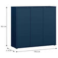 SCHUHSCHRANK  in 109,2/99,1/34,9 cm  - Dunkelblau/Grau, MODERN, Holzwerkstoff/Kunststoff (109,2/99,1/34,9cm) - Carryhome